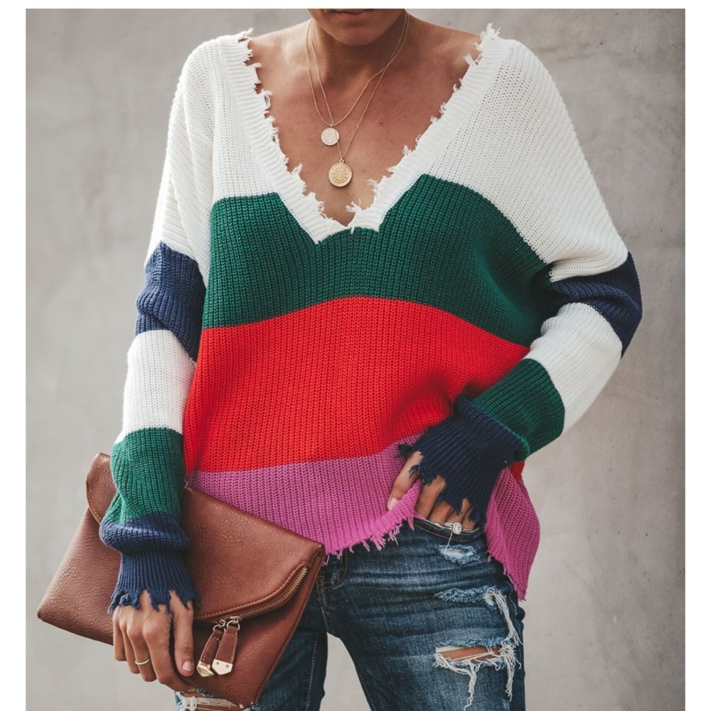 Distressed Oversized Sweater 💞